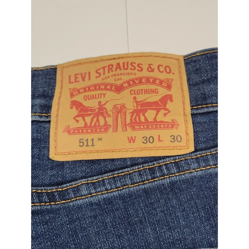 Levi's‎ 511 Slim Fit Jeans Mens 30x30 Blue Excellent Medium Wash Denim 0817